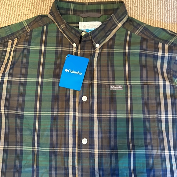 NWT COLUMBIA rapid rivers ll plaid button down men’s large - Picture 2 of 9